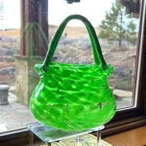 Glass Purse Vase